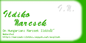 ildiko marcsek business card